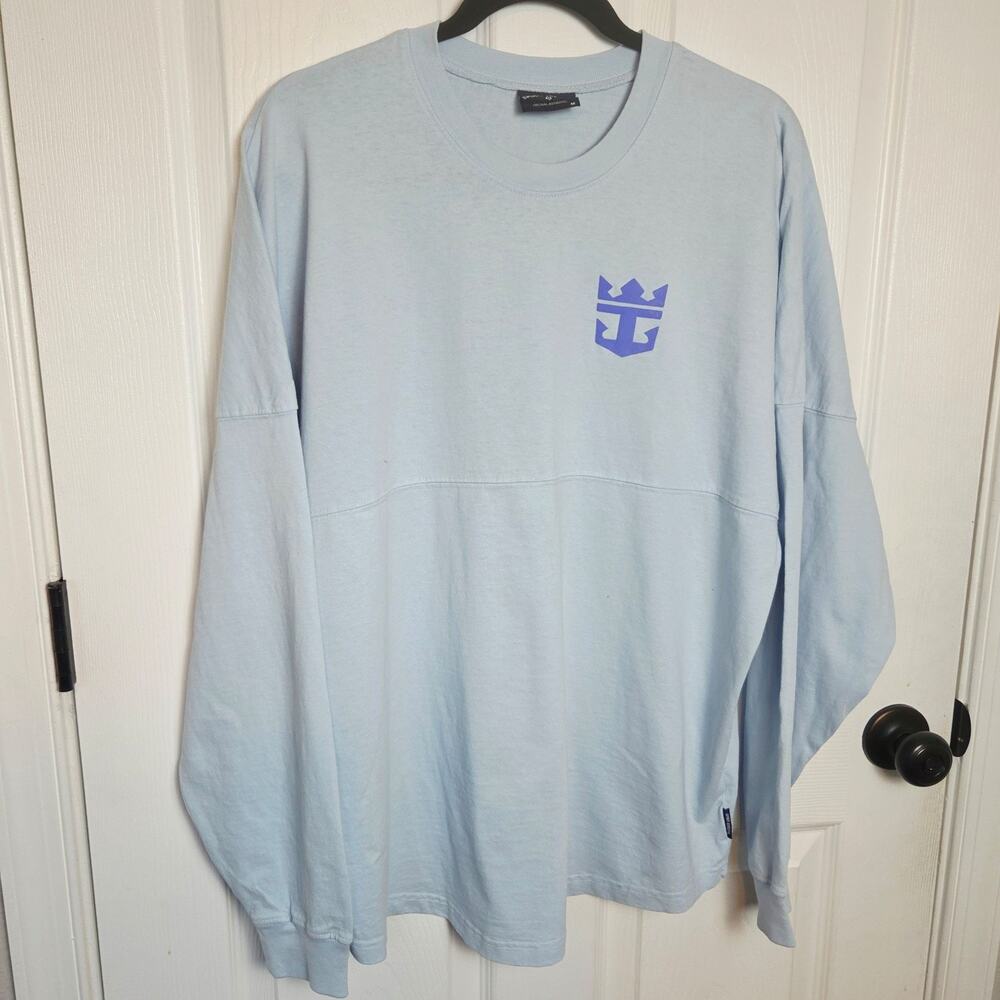 Spirit Jersey Shirt M Blue Royal Caribbean Cruise Adventure Seeker Long Sleeve